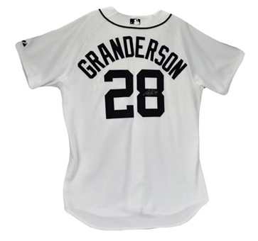 2008 Curtis Granderson Detroit Tigers Game Worn and Signed Jersey (MLB Auth and Tigers LOA)